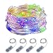 ITART Micro LED String Lights Battery Powered 4 Packs Multi Color Mini Fairy Light 20 LED 6Ft Ultra Thin Silver Wire Rope Lights for Christmas Trees Wedding Parties Bedroom primary
