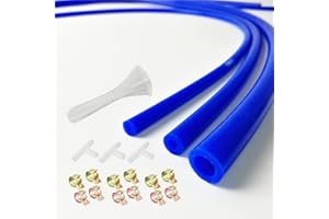 AotoKoop Blue Silicone Vacuum Tubing Hose Line Kit for Automotive Engine Turbo, DIY Intake or Radiator Hose High Performance 130 PSI Maximum Pressure (ID 3mm, 4mm, 8mm-Total Length 23FT/7M)