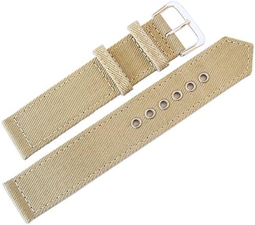 Kobold 18mm Long Sand Canvas Watch Strap