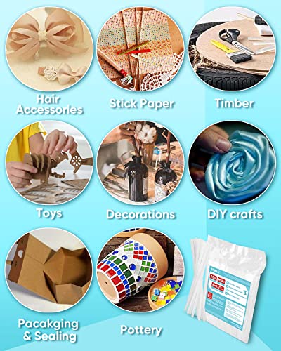 SHALL Mini Hot Glue Sticks, 7mm x 200mm, Pack of 100 Transparent Hot Glue Gun Sticks, Versatile for Kids and Adults DIY Making