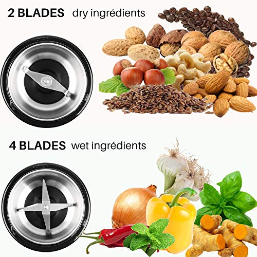 Multipurpose Grinder for Coffee Bean Electric Grinder with 2 Removable