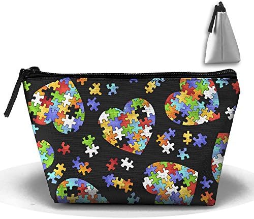 Puzzle Heart Multi-function Travel Cosmetic Bag Portable Makeup Pouch Waterproof Makeup Bag For Outdoor Activities Camping Hiking