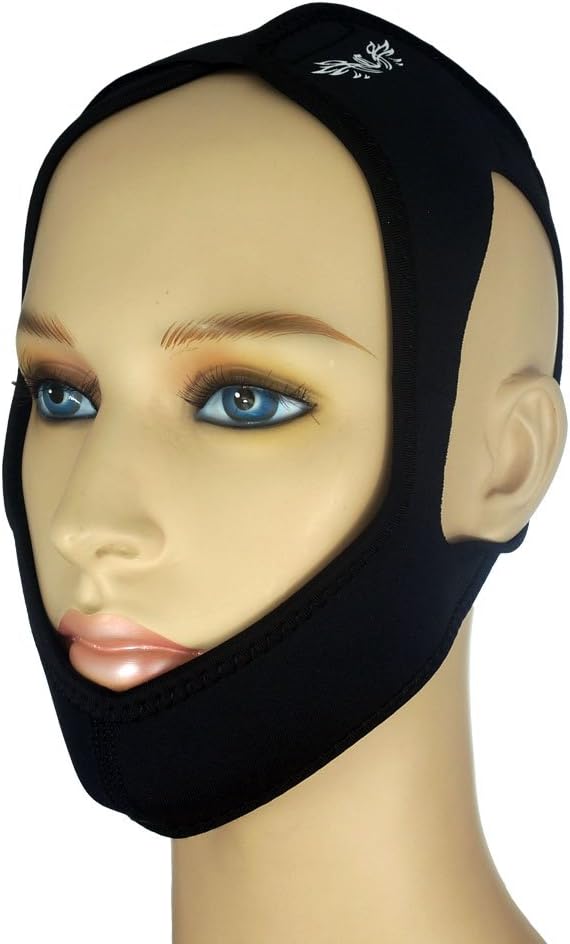 The Claro Adjustable Premium Anti Snoring Chin Strap, Snoring Solution, CPAP Chin Strap, Most Comfortable Stop Snoring Solution & Natural Sleep Aid with Instant Snore Relief and Ease Breathing (Black)