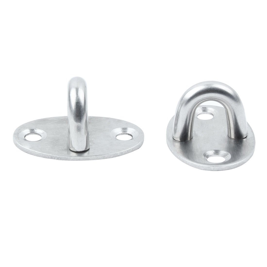 Sourcingmap Stainless Steel Door Window Cabinet Shed Gate Latch Lock Catch Eye Cabin Hook Plate 2pcs