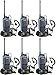 Arcshell Rechargeable Long Range Two-Way Radios with Earpiece 6 Pack UHF 400-470Mhz Walkie Talkies Li-ion Battery and Charger Included