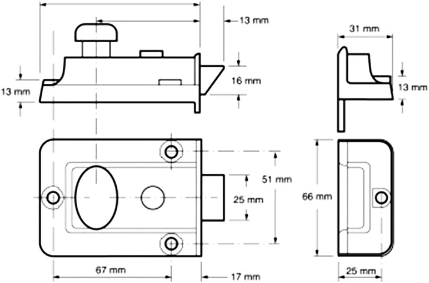 Yale Essentials Traditional 60mm Night Latch Front Door Lock for Secure Homes with Easy Fitting Template and Instructions - Image 5