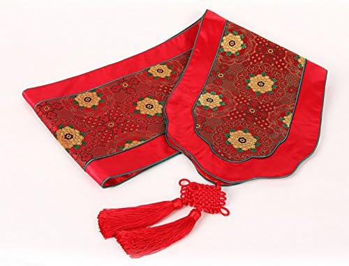 Wind table runner silk Chinese high-end China/ Chinese coffee table mahogany table runner/ flag-E 40x280cm(16x110inch)