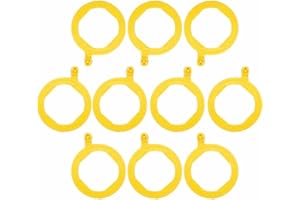 BAOZENP Dental X-Ray Positioning Indicator Aiming Rings - Intra Oral Film Positioner System Accessories, Autoclavable, 10 Pcs (Posterior Ring Yellow)
