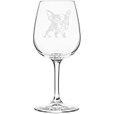 Etched Laser Art Personalized Dog Themed Etched Wine Glass - Custom Dog Breed Wine Glasses, Ideal for Pet Lovers, Unique Birthday Gift for Men & Women, Personalized Gift - Boston Terrier, 12.8 oz.