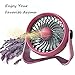 OPOLAR Battery Operated Aroma Fan to Blow Fragrant Wind, 2017 New Design - Personal Desk Fan with 4 Speeds - Enhanced Airflow and Quieter Operation - Powered by USB or 2200mAh Rechargeable Battery