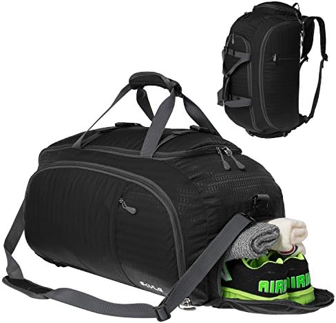 3-Way Travel Duffel Bag Backpack Travel Luggage Gym Sports Bag Shoe Compartment Men Women