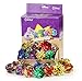 CHIWAVA 45PCS 1.6'' Mylar Balls Cat Toy Shiny Crinkle Ball Kitten Crackle Lightweight Play Assorted Color