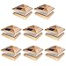 iGlow 8 Pack Copper Outdoor Garden 6 x 6 Solar SMD LED Post Deck Cap Square Fence Light Landscape PVC Vinyl Wood Bronze