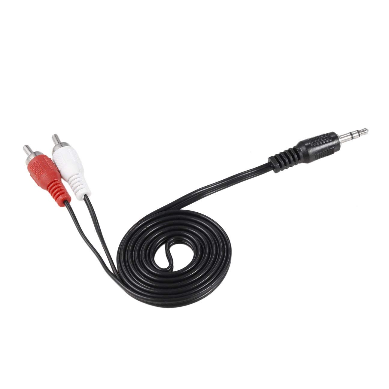 Cavi Jack da 1/8 di pollice da 3,5 mm Jack a 2 RCA maschio Stereo Audio  Auricolare Cuffie con cavo adattatore per sdoppiatore nero urban-earth.co.uk