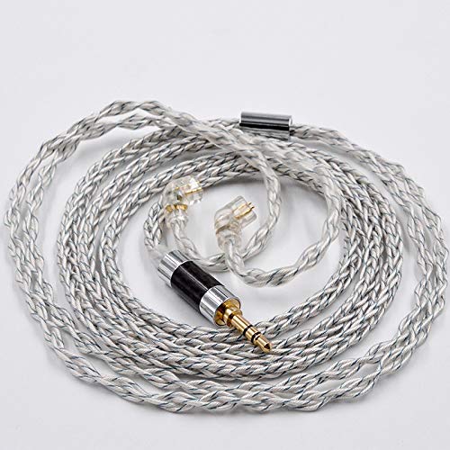 Photo 1 of FAAEAL KZ ZSN ZS10 PRO Upgrade Earphone Cable,8 Core Cable Silver Blue Hybrid 784 Cores Silver Plated Upgrade Cable,Dedicated Cable 2Pin 0.75mm Replacement Headphone Wire for KZ ZSX Zax ZSN PRO