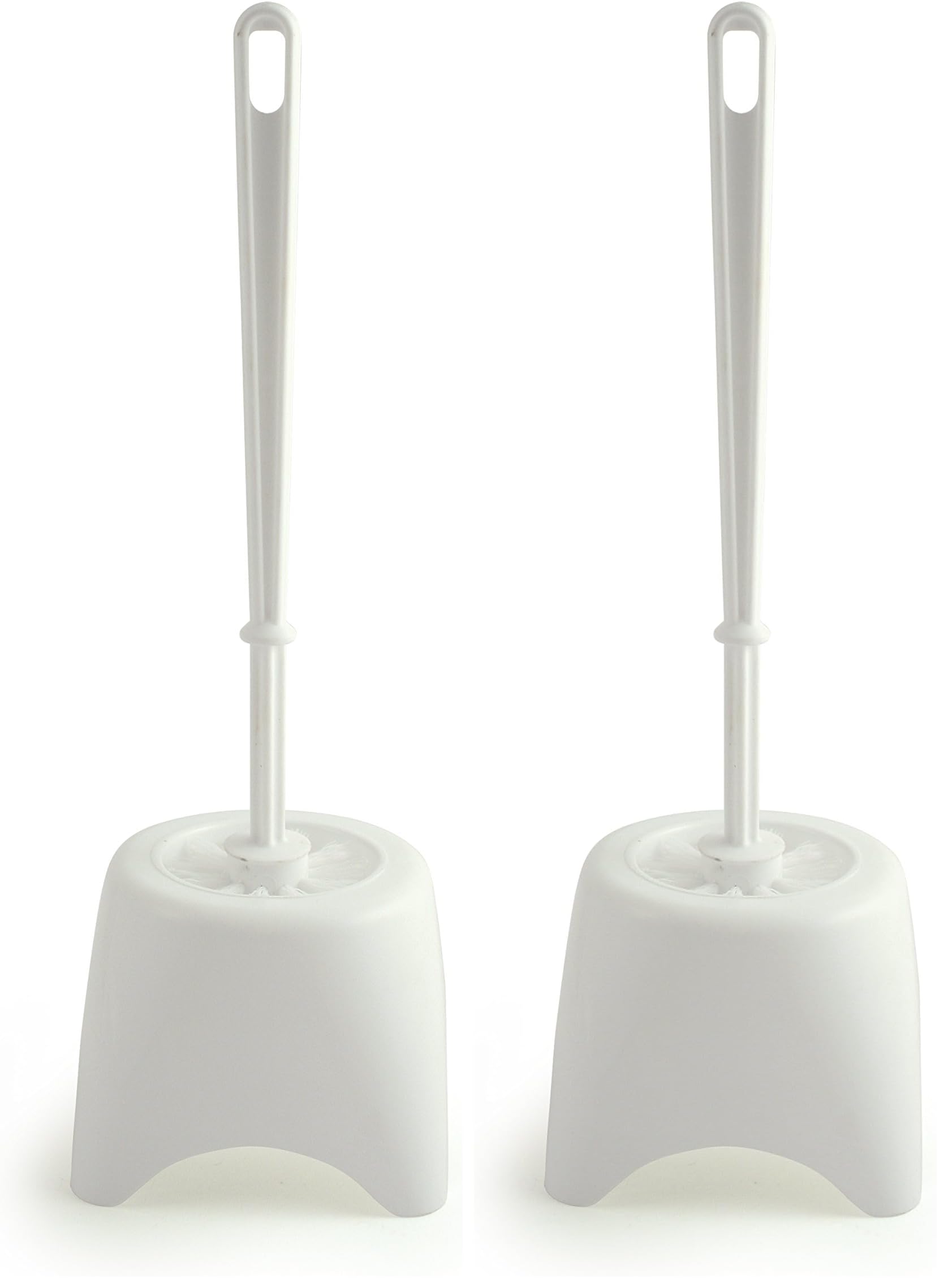 Bentley Toilet Brush Set with Potted Holder, White, M (Pack of 2)