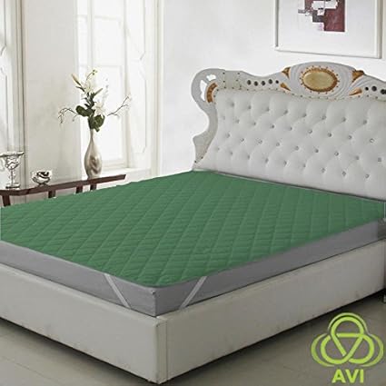 AVI Water Resistant & Dustproof Mattress Protector King Size 72 X 78 -Olive Green-for King Size Bed Mattress- with Elastic Bands