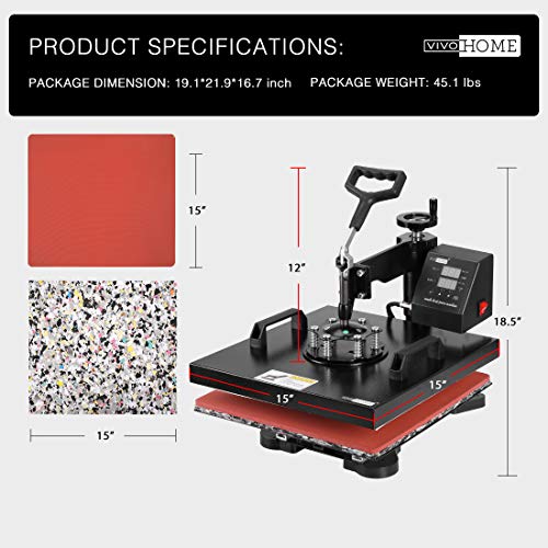 5 VIVOHOME+Multifunctional+Clamshell+Printing+Transfer