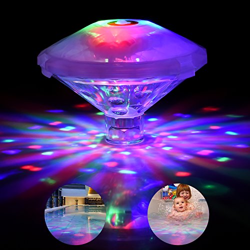 Waterproof Swimming Pool lights, Floating Pool Light Bulb for Pool, Pond, Hot Tub or Party Decorations, Baby Bath Lights for the Tub(7 Lighting Modes), Colorful Bath Toys Bathtub Led Light Toys