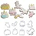 Mini Fantasy Unicorn Cookie Biscuit Fondant Cake Mold，Unicorn Cookie Cutter Fondant Mold Set - Fondant Cupcake, cake decorating in magic unicorn or fantastic unicorn theme parties