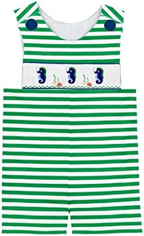 Dana Kids Seahorse Smocked Shortall Baby Boys 6M to 4T