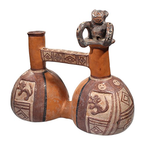 Huaco Silbador-Peruvian Whistling Vessel - Jaguar