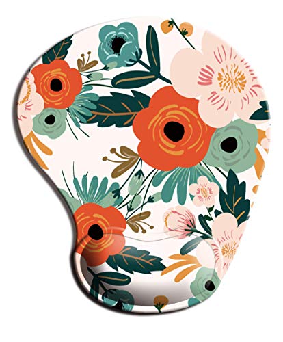 Dooke Ergonomic Mouse Pad with Wrist Support, Cute Mouse Pads with Non-Slip Rubber Base for Home Office Working Studying Easy Typing & Pain Relief Floral - Thumbnail 7