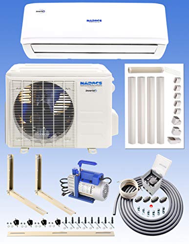 NADACS 12000 BTU Gold FIN 110 Volt WiFi Mini Split System (Heating & Cooling) with Installation Kit!