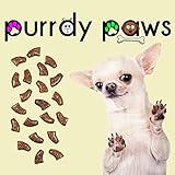 Soft Nail Caps For Dog Claws GOLD HOLOGRAPHIC GLITTER * MEDIUM * Purrdy Paws Brand
