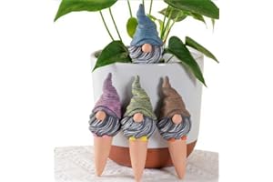 4 Pack Terracotta Watering Spikes,Self Watering Planter Insert Vacation Self-Watering Planters Devices Continuous Moisture wi
