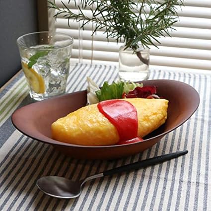 Amazon カレー パスタ皿 26cm See カレー皿 プラスチック 食器 皿 おしゃれ 同色5枚セット 送料無料 電子レンジ対応 食洗機対応 木製風 カレー皿 木目調 パスタ皿 ボウル 楕円 軽量 カフェ風 割れにくい ライトブラウン カレー パスタ皿