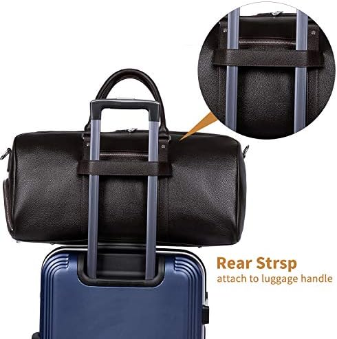 BOSTANTEN Genuine Leather Duffel Bag Travel Weekender Overnight Gym Sports Luggage Tote Duffle Bags For Men (Coffee-large) 7 BOSTANTEN Genuine Leather Duffel Bag Travel Weekender Overnight Gym Sports Luggage Tote Duffle Bags For Men (Coffee-large)