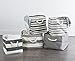DII Woven Paper Storage Bin, Rugby Stripe, Gray, Medium Bin