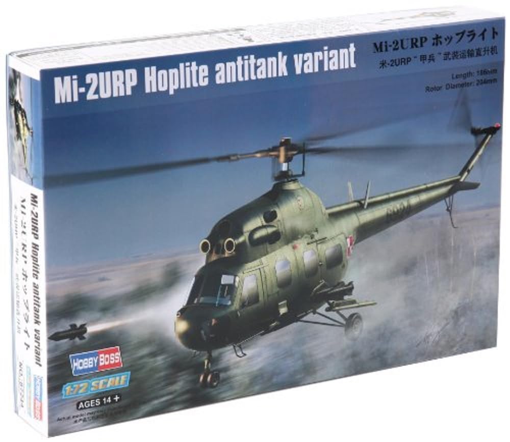 Hobbyboss 1:72 Scale Mi-2URP Antitank Variant Model Kit (Grey)
