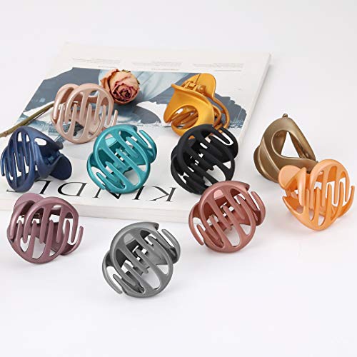 Hair Claw Clips,Fascigirl 10PCS Jaw Clips Vintage Non Slip Simple Irregular Hair Clamps Fashion Claw Clips Hair Accessories For Women Girls