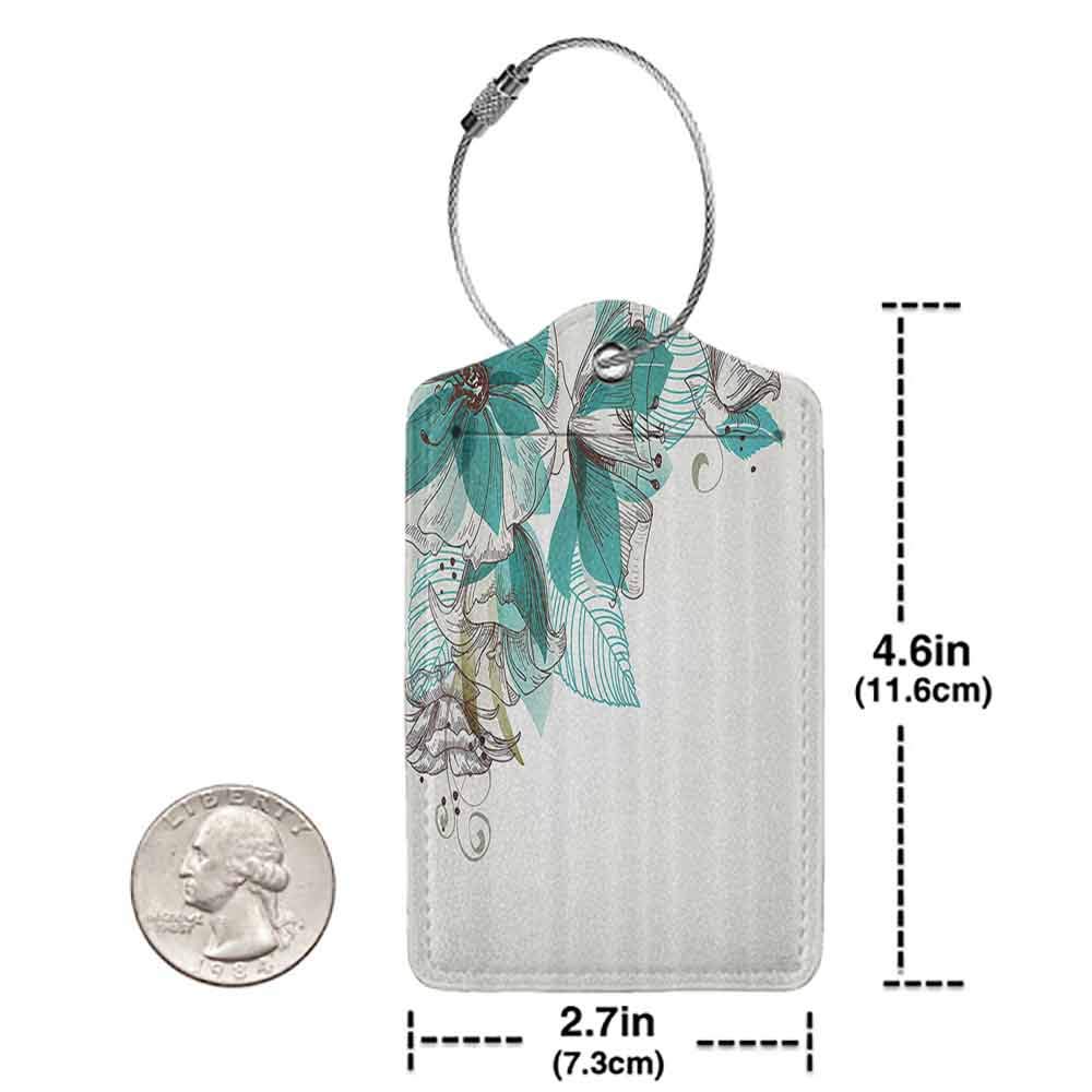 Decorative luggage tag Turquoise 
