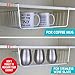 Stackable Under Shelf Basket, 4 Pack 13.2 Inch Wire Hanging Under Cabinet Baskets Storage for Kitchen Counter Cupboard Shelves Organizer Pantry