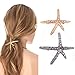 QTMY 2 PCS Metal Starfish Hairpin Hair Clips Hair Accessories