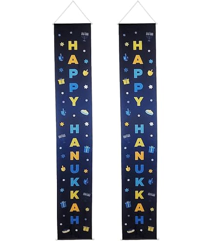 PAMBO Happy Chanukkah Gartenflagge – 31,8x45,7 Cm, Polyester, Doppelseitig Bedruckt, Wetterfest