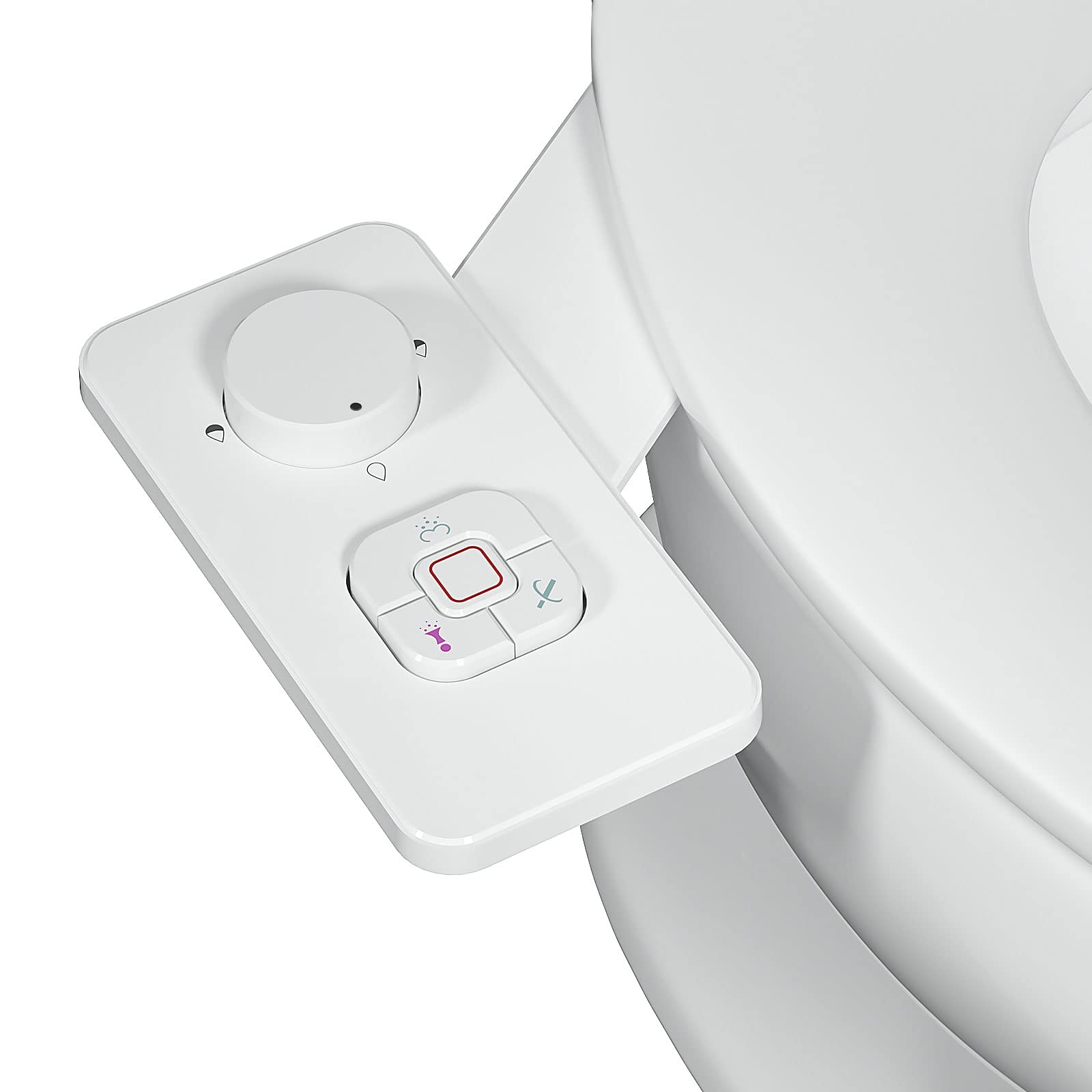 WRISIN Bidet Non-Electric Cold Water Bidet Attachment with Pressure Controls,Toilet Bidet Self-Cleaning Dual Nozzles for Frontal & Rear Wash (White)