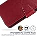 Arae Case for Samsung Galaxy PU Leather Wallet Case Cover (S10-6.1 inch, Wine Red)