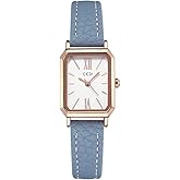 TOOCAT Women Wrist Watch Mini Ultra-Thin Elegant Simple Square Quartz Watches with Leather Strap 30M Waterproof Analog Watches for Females Students Ladies