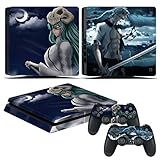 EBTY-Dreams Inc. - Sony Playstation 4 Slim (PS4 Slim) - Bleach Anime Girl Neliel Tu Odelschwanck Nel & Grimmjow Jaegerjaquez Vinyl Skin Sticker Decal Protector