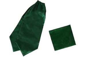 Dan Smith Solid Long-Self Ascot For Wedding Cravat Tie Silk Blend 53" Big And Tall