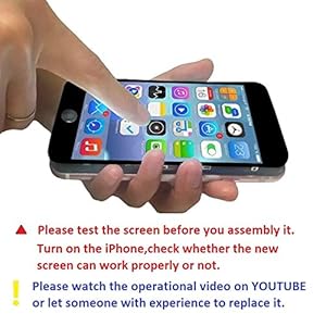 Brinonac Display per iPhone 5s/SE 2016 Schermo 4,0 Pollici Schermo LCD Touch Parti con Kit di Strumenti di Riparazione(Nero) - immagine 7