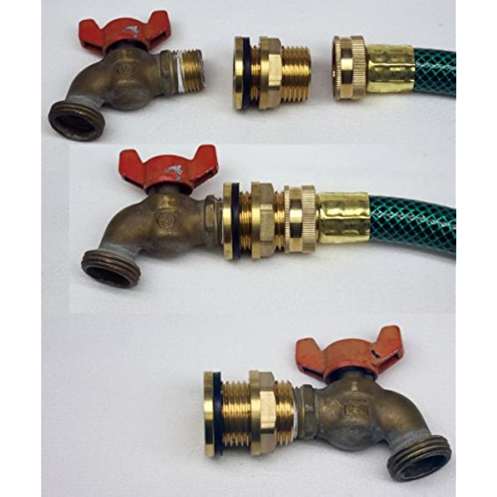 BBF020 Solid Brass Bulkhead Tank Fitting (1/2 Inch Straight Female Pipe