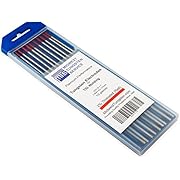 Midwest Tungsten Service TIG Welding Tungsten Electrodes 10-Pack (Red - 2% Thoriated Tungsten (WT20/EWth-2), 3/32&#34;)