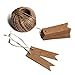 100PCS Kraft Paper Gift Tags with String Vintage Wedding Hang Price Tags 2.75