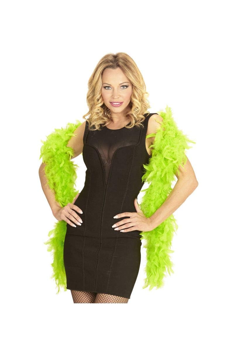 W WIDMANN MILANO Party Fashion - Feather Boa for Women, Disco, Drag Queen, Gogo Girl, Carnival, Halloween, Theme Parties, 1.80 m - 50 g