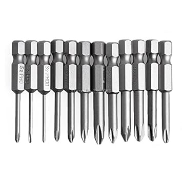 Generic 12Pcs/Set 50mm1/4 Inch Hex MagneticTorx Screwdriver Bits Drill Hex Shank Bit Set Saw Set Drill Woodworking Wood Tool -B119